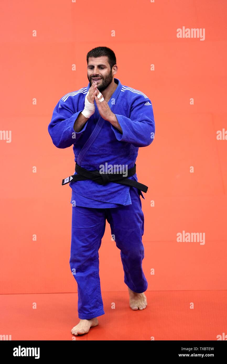 Minsk, Belarus. 24 Juin, 2019. Arman Adamian (RUS) vainqueur dans la catégorie -100kg au 2ème jeux européens le 24 juin 2019 dans Chizhovka Arena à Minsk, en Biélorussie. : Soenar Chamid Crédit/SCS/AFLO/Alamy Live News Crédit : AFLO Co.,Ltd/Alamy Live News Banque D'Images