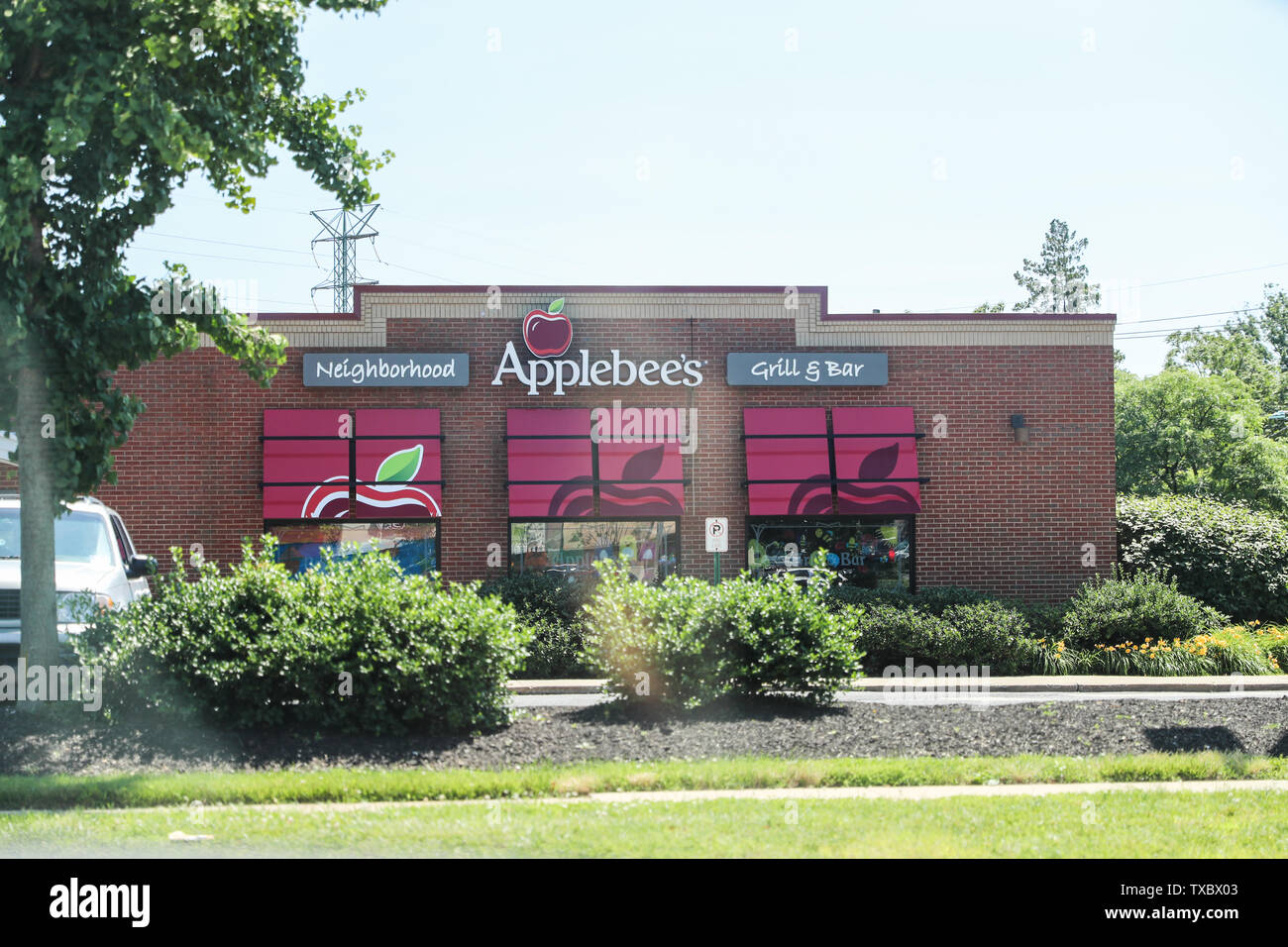 Le New Jersey, le 2 Décembre 2018:un restaurant Applebees. Applebee's International, Inc. est une société américaine qui développe, franchises, et exploite Banque D'Images
