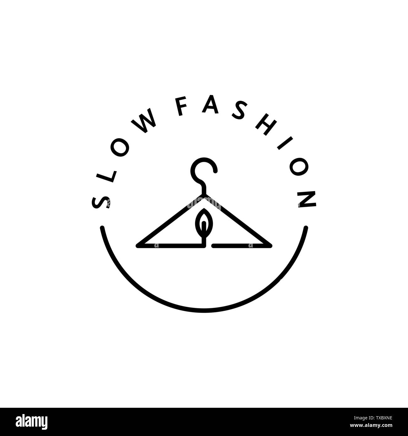 Icône linéaire tissu éthique. Logo vectoriel, d'un insigne à l'éco-friendly de la fabrication. Un symbole de la qualité et de vêtements. Le recyclage des vêtements. Illustration de Vecteur