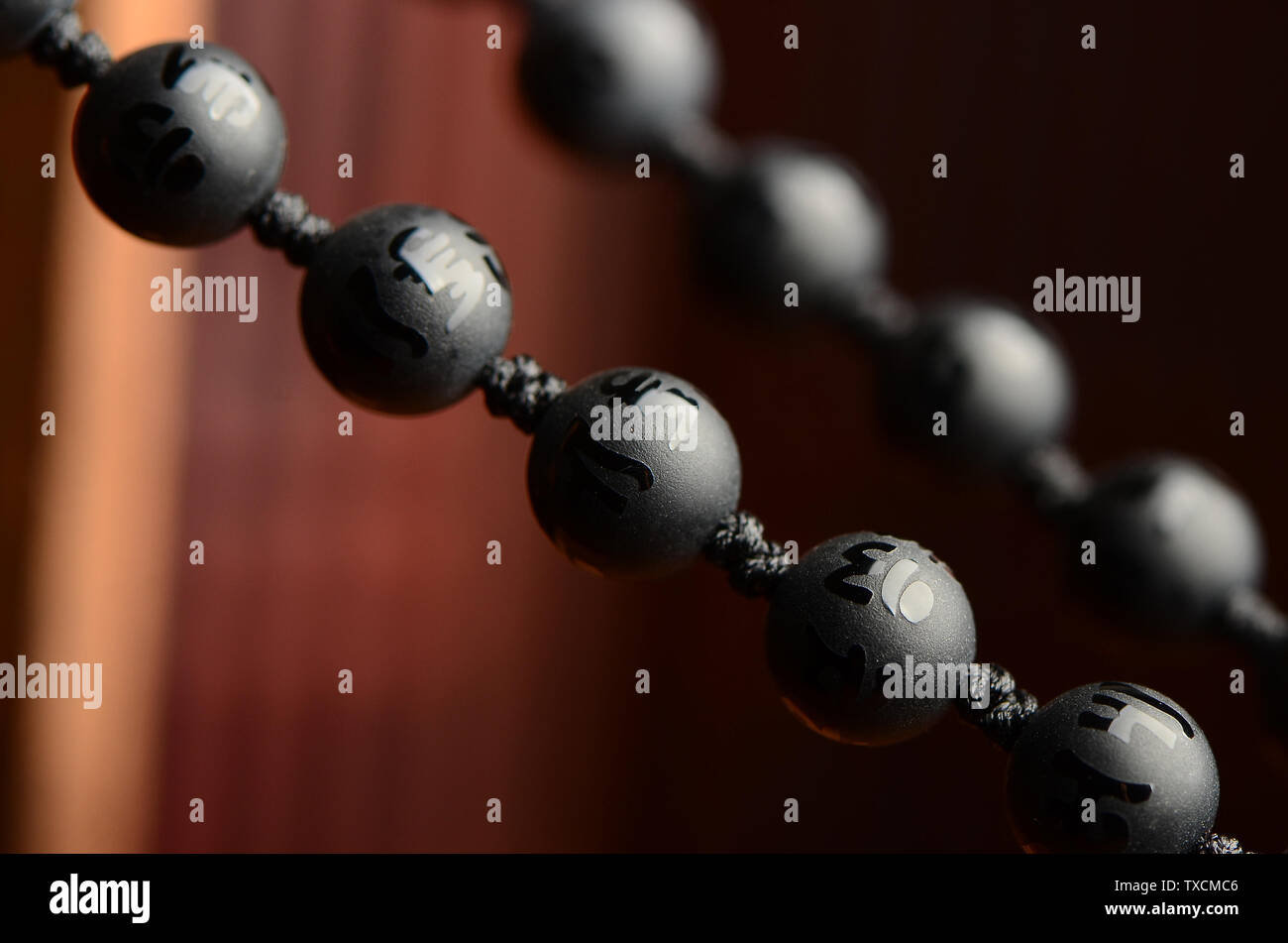 Pendentifs d'obsidienne Banque D'Images