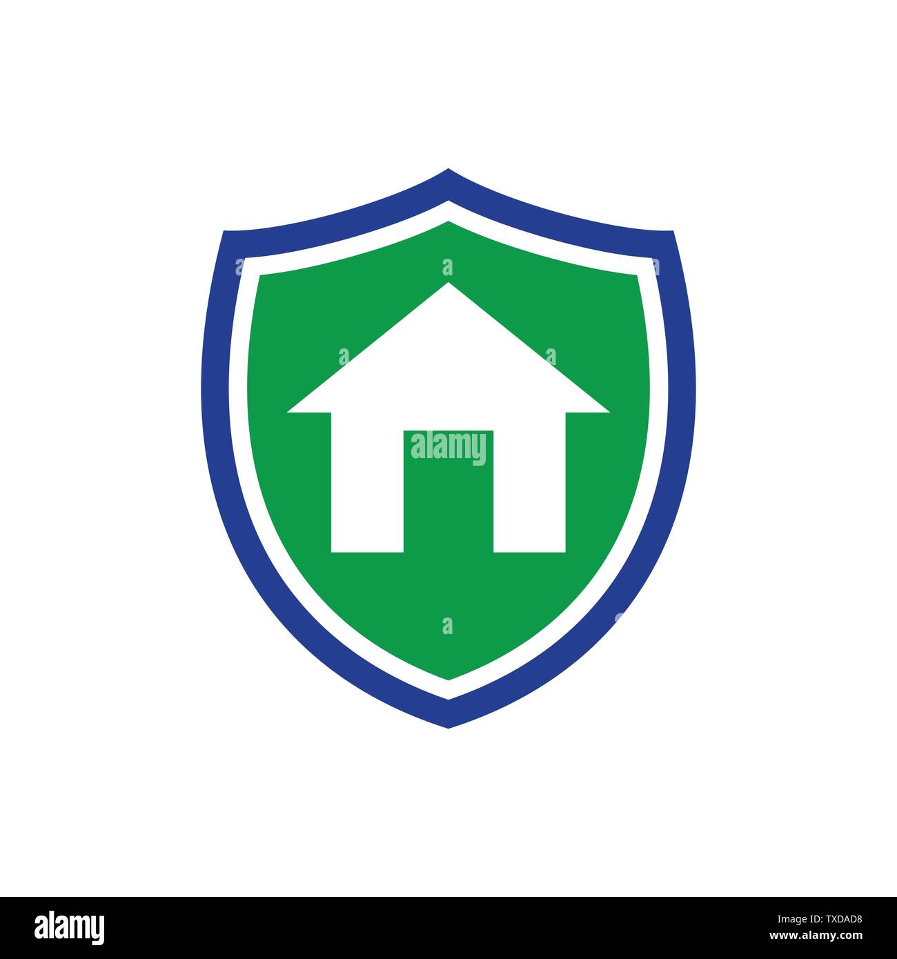 Homeguard simple vecteur d'Assurance Bouclier Modèle de conception de logo graphique Symbole Illustration de Vecteur