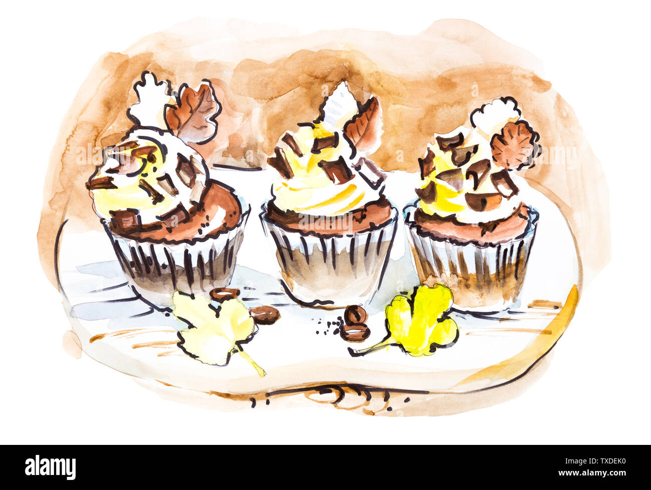 Drawing Birthday Cake Banque D Image Et Photos Alamy