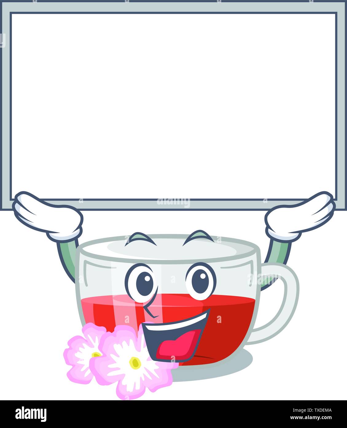 Une planche en bois de rose musquée plateau au-dessus de table mascotte Illustration de Vecteur