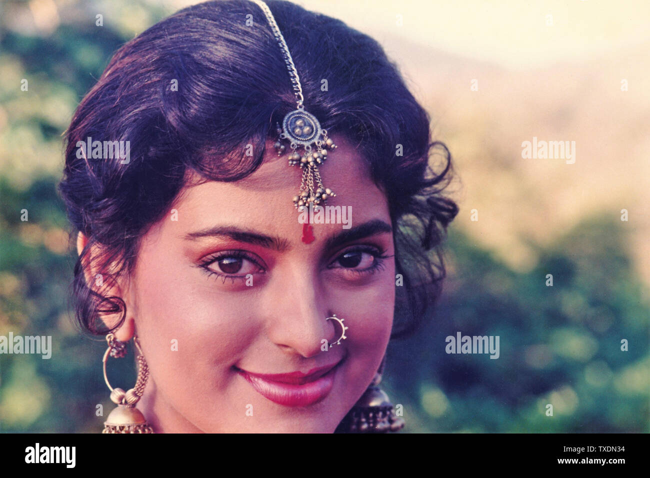 Film de Bollywood indien, actrice Juhi Chawla, Inde, Asie Banque D'Images