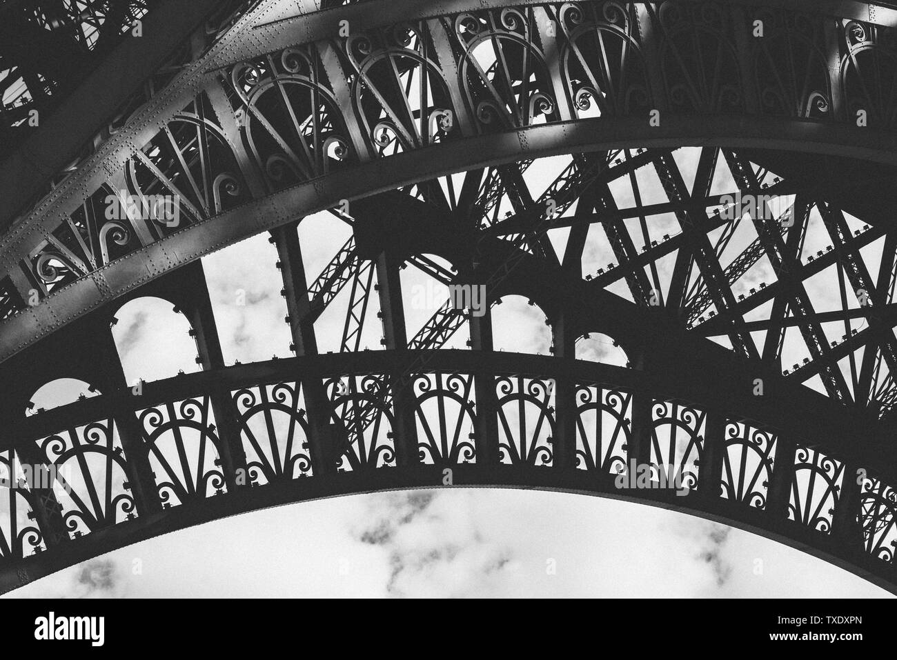 La Tour Eiffel à Paris. Banque D'Images
