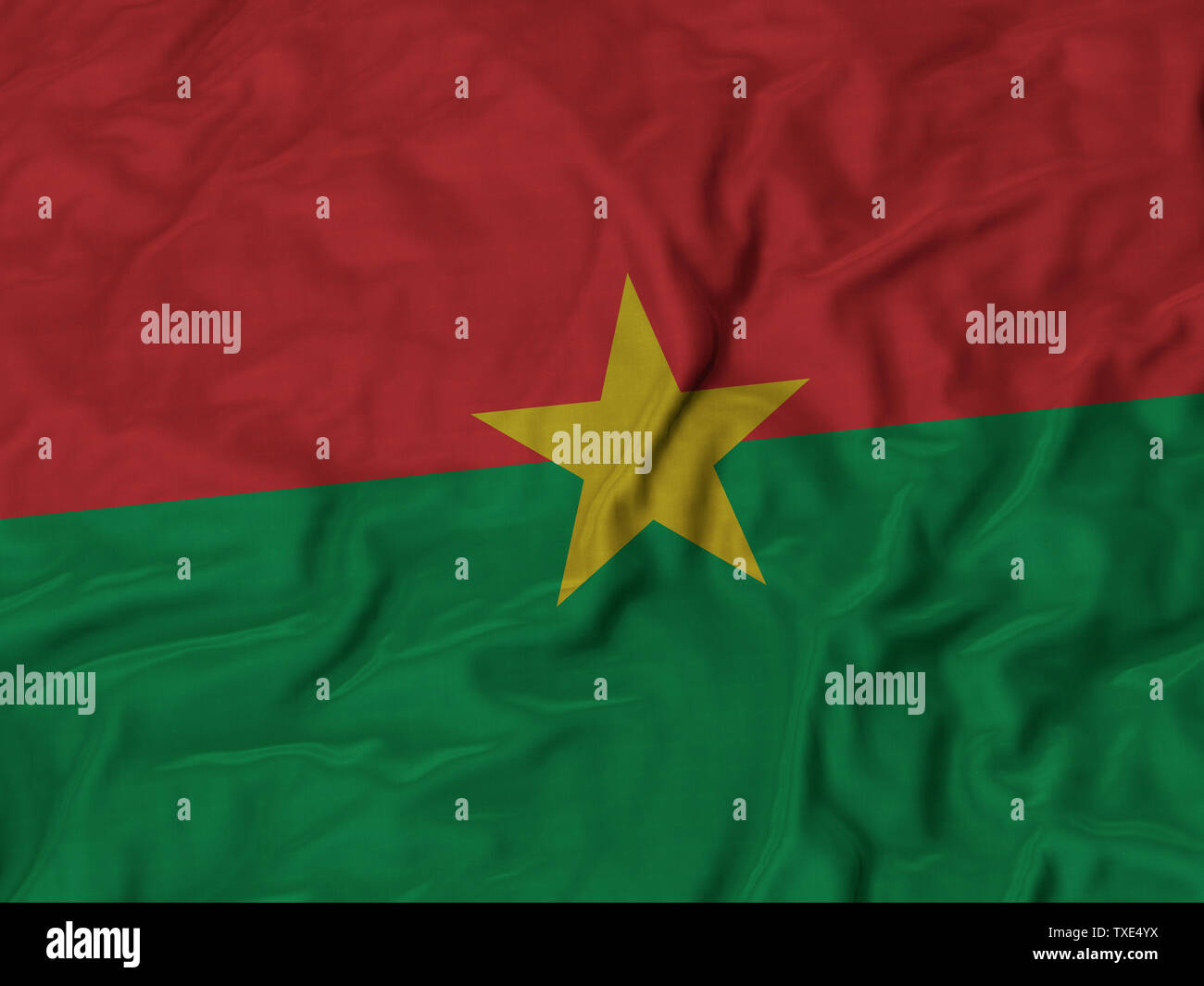Pavillon de l'Ébouriffé Burkina Faso Blowing in Wind Banque D'Images