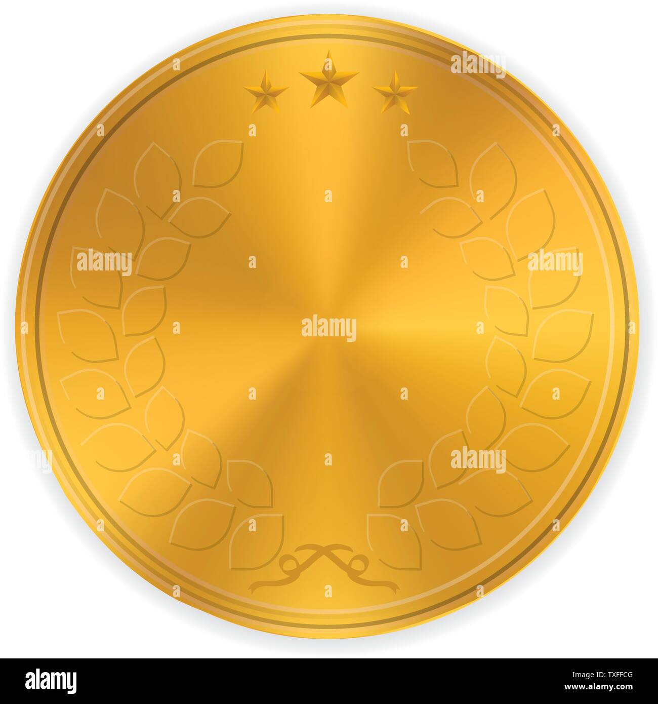 Vector illustration. Criptocurrency avec copie espace. Coin dans des tons d'or. Illustration de Vecteur