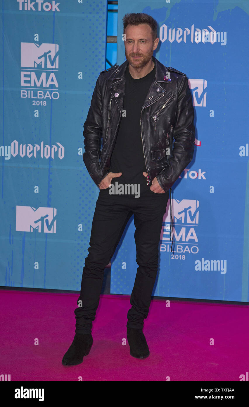 David Guetta arrive au MTV Europe Music Awards à Bilbao (Espagne) le 4 novembre 2018. Photo par Sven Hoogerhuis/UPI Banque D'Images