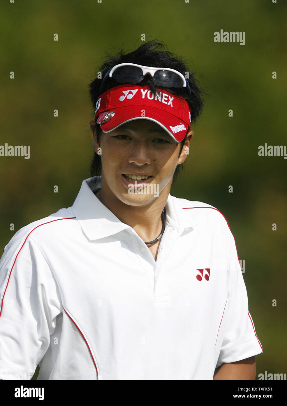 Ryo Ishikawa du Japon se présente le 10ème fairway au cours de la ronde finale du 91ème championnat de la PGA à Hazeltine National Golf Club à Chaska, Minnesota le 16 août 2009. UPI/Brian Kersey Banque D'Images