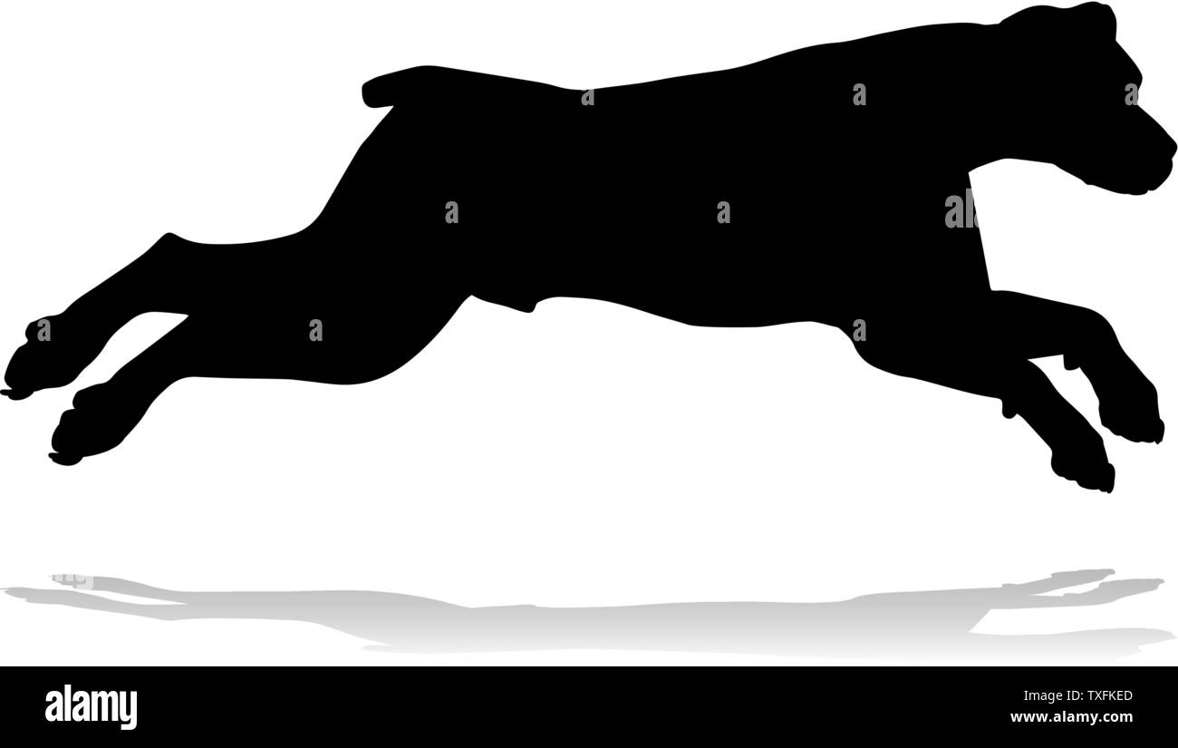 Silhouette chien Animal de compagnie Illustration de Vecteur