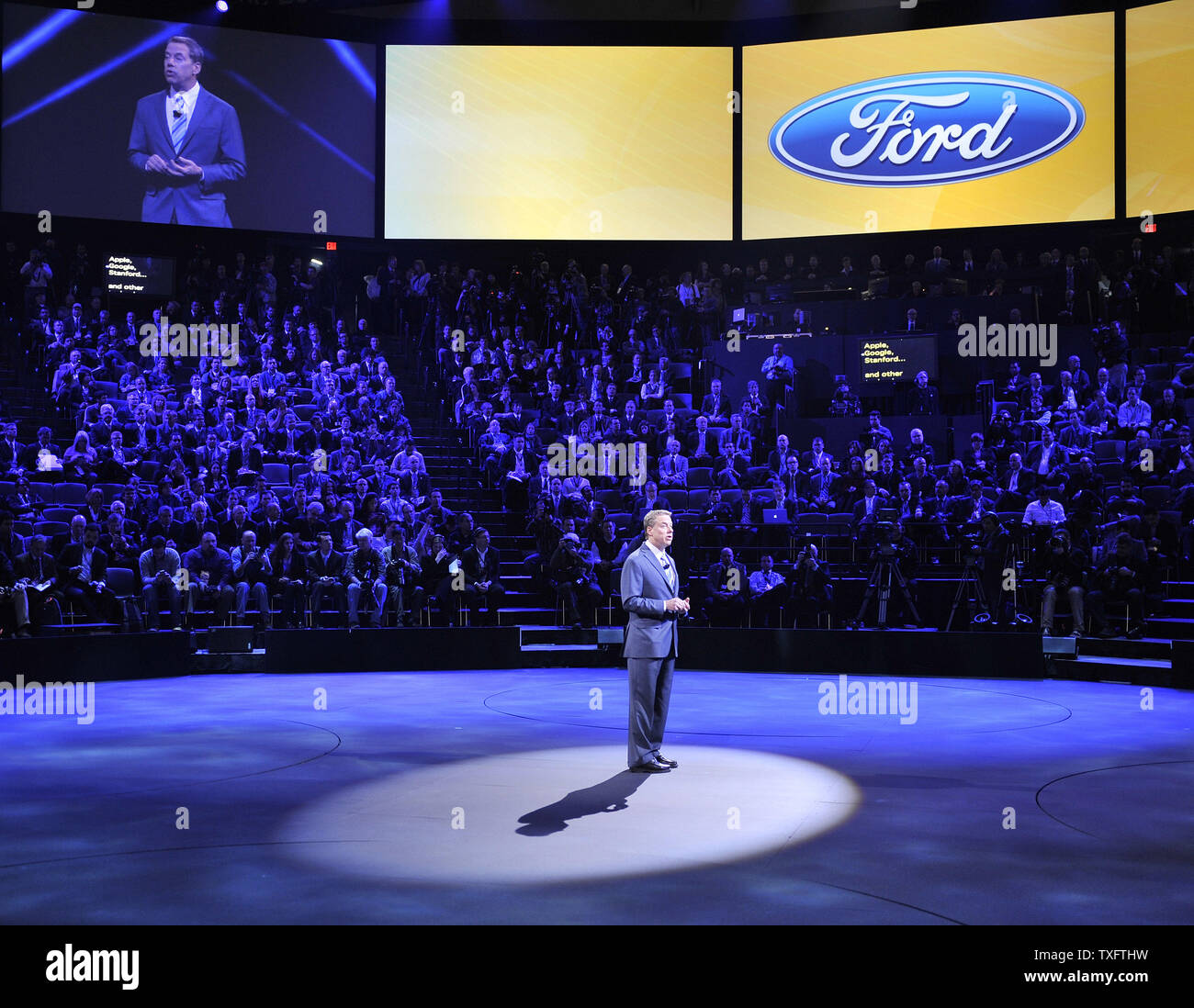 Bill Ford, Ford Motor Company Président Exécutif, prend la parole au 2012 North American International Auto Show, le 9 janvier 2012 à Detroit, Michigan. UPI/Brian Kersey Banque D'Images