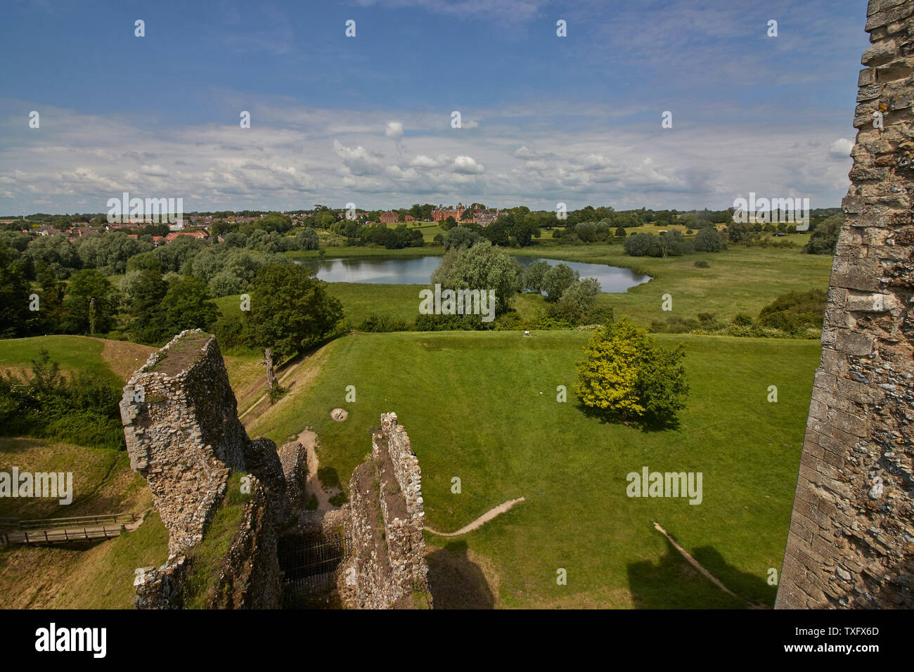 Une vue de Framlingham Castle Banque D'Images