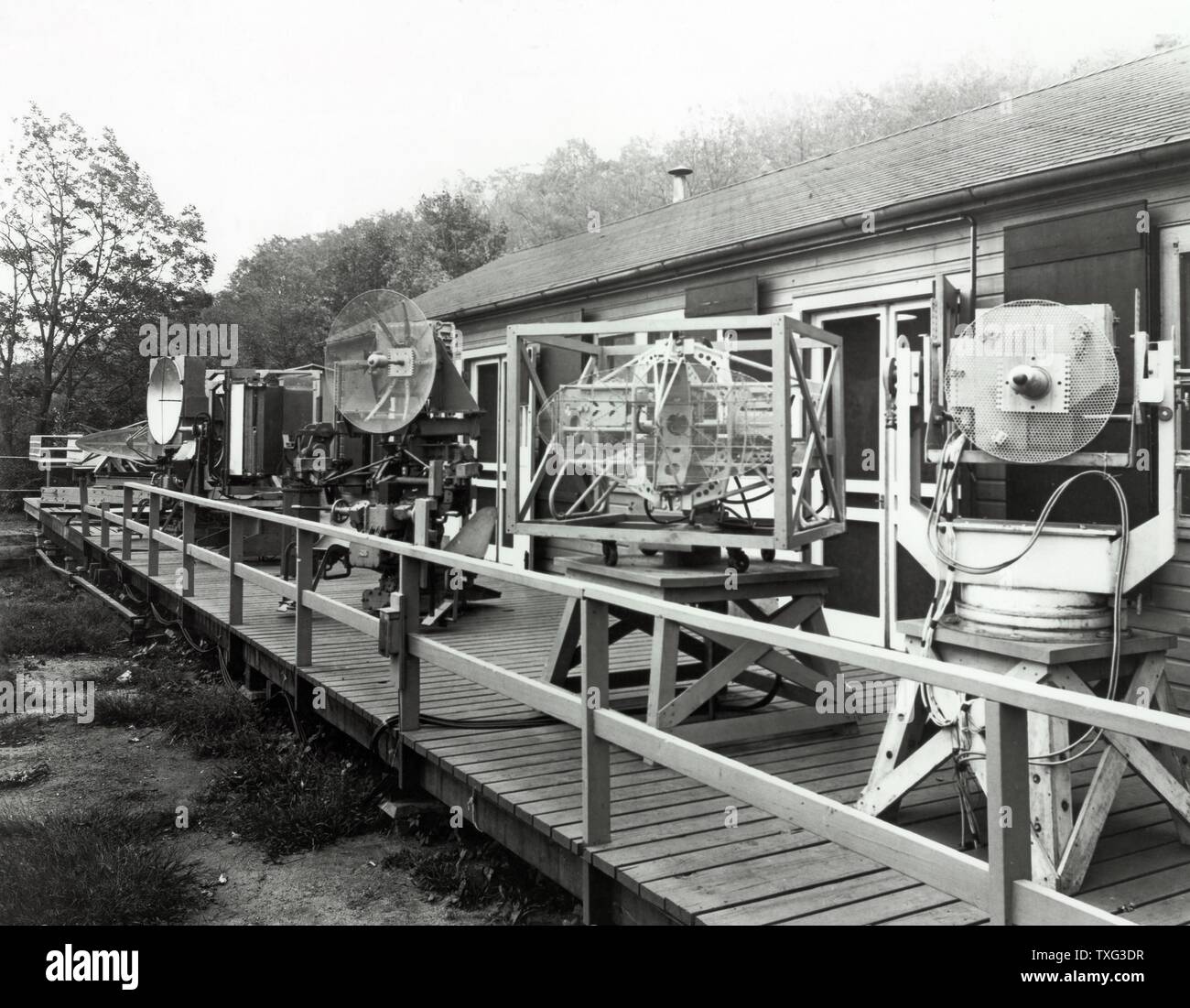 Les Laboratoires Bell Research Center situé à Atlantic Highlands. Ils ont développé ici un radar capable de détecter les déplacements nocturnes de navires et de les afficher sur un écran ('afficheur tête"). 1944 Banque D'Images