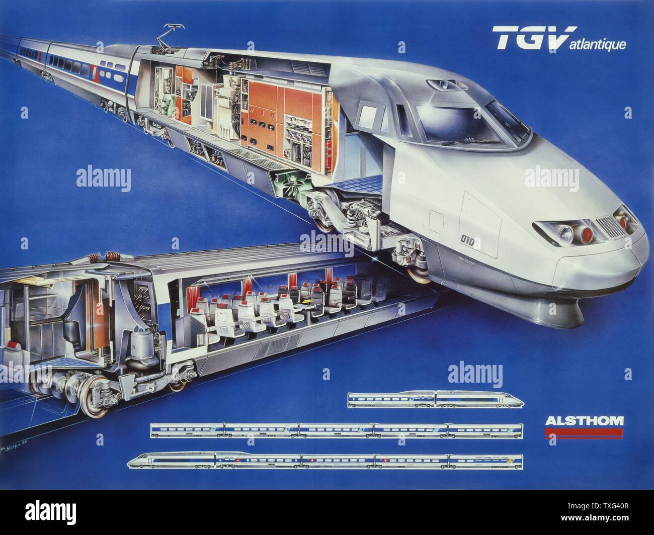 Les Français SNCF TGV Atlantique, construit par Alstom. 1989 Photo