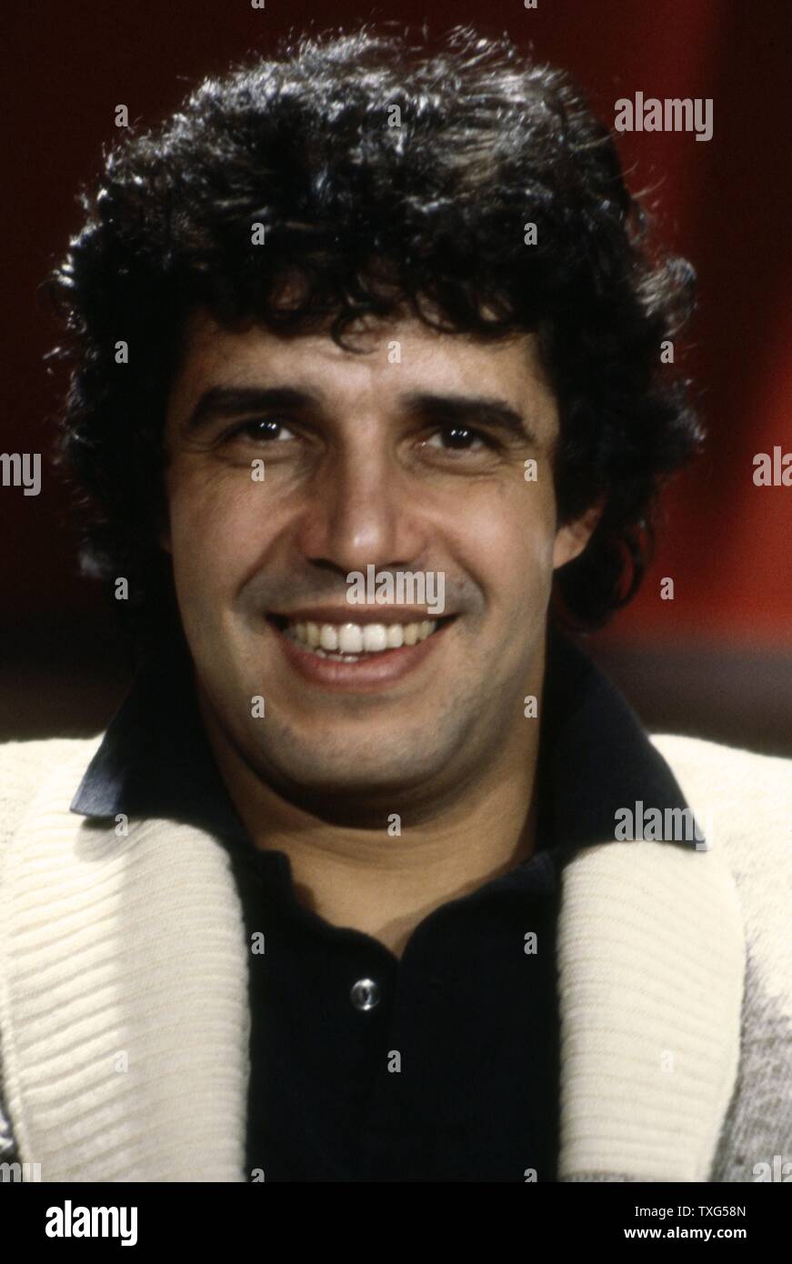 Le chanteur français Julien Clerc en 1983 Banque D'Images