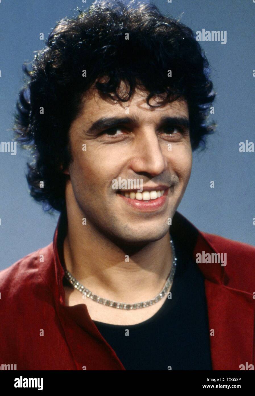 Le chanteur français Julien Clerc en 1986 Banque D'Images