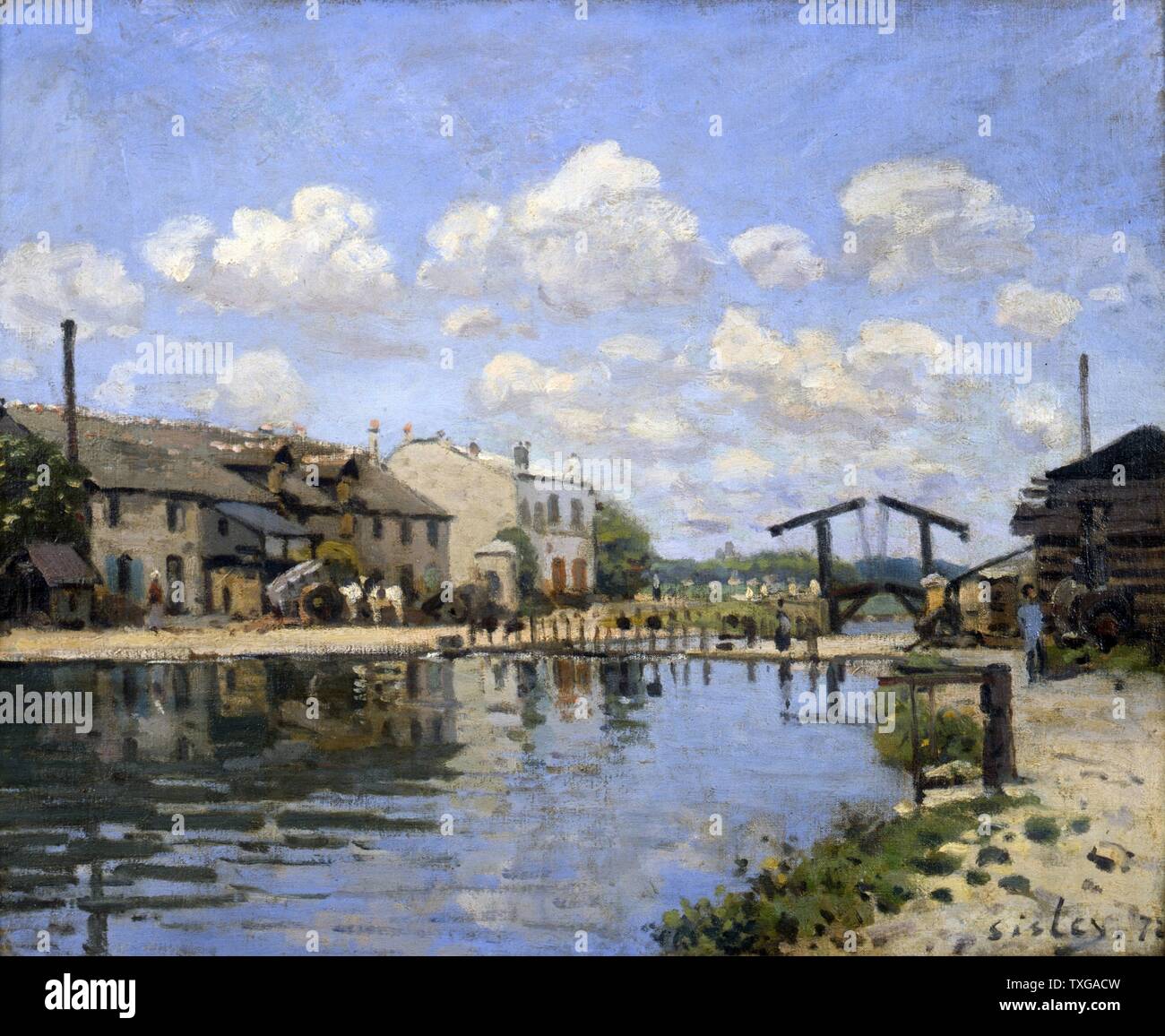 Alfred Sisley English School Le canal Saint-Martin 1872 Huile sur toile (38 x 46,5 cm) Paris, musée d'Orsay Banque D'Images