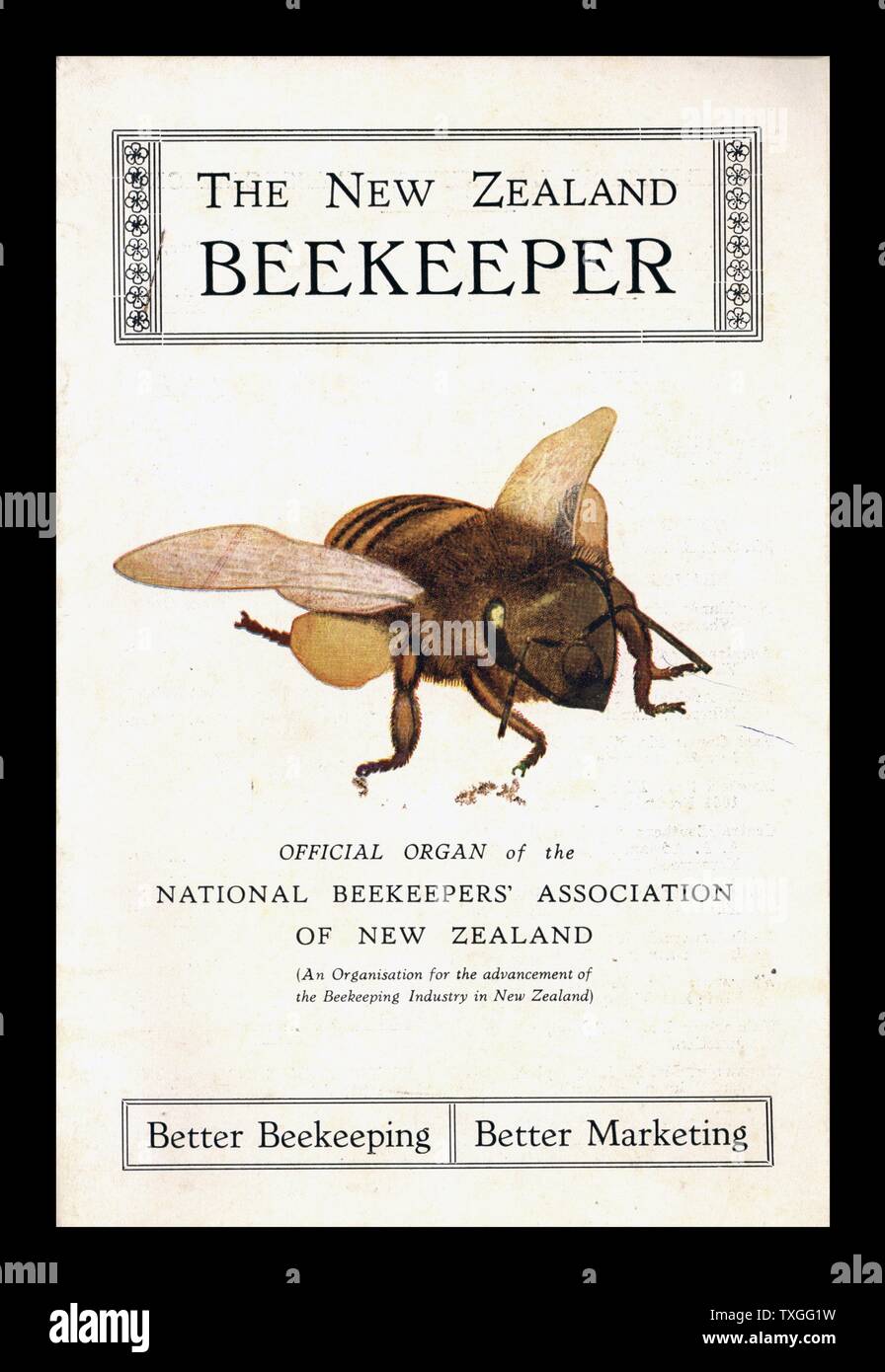 Couvrir de la Nouvelle-Zélande l'apiculteur. Liées à la ministre néo-zélandais de l'Agriculture William Lee Martin qui avait été impliqué dans l'agriculture et a travaillé toute sa vie comme agriculteur à un moment. Banque D'Images