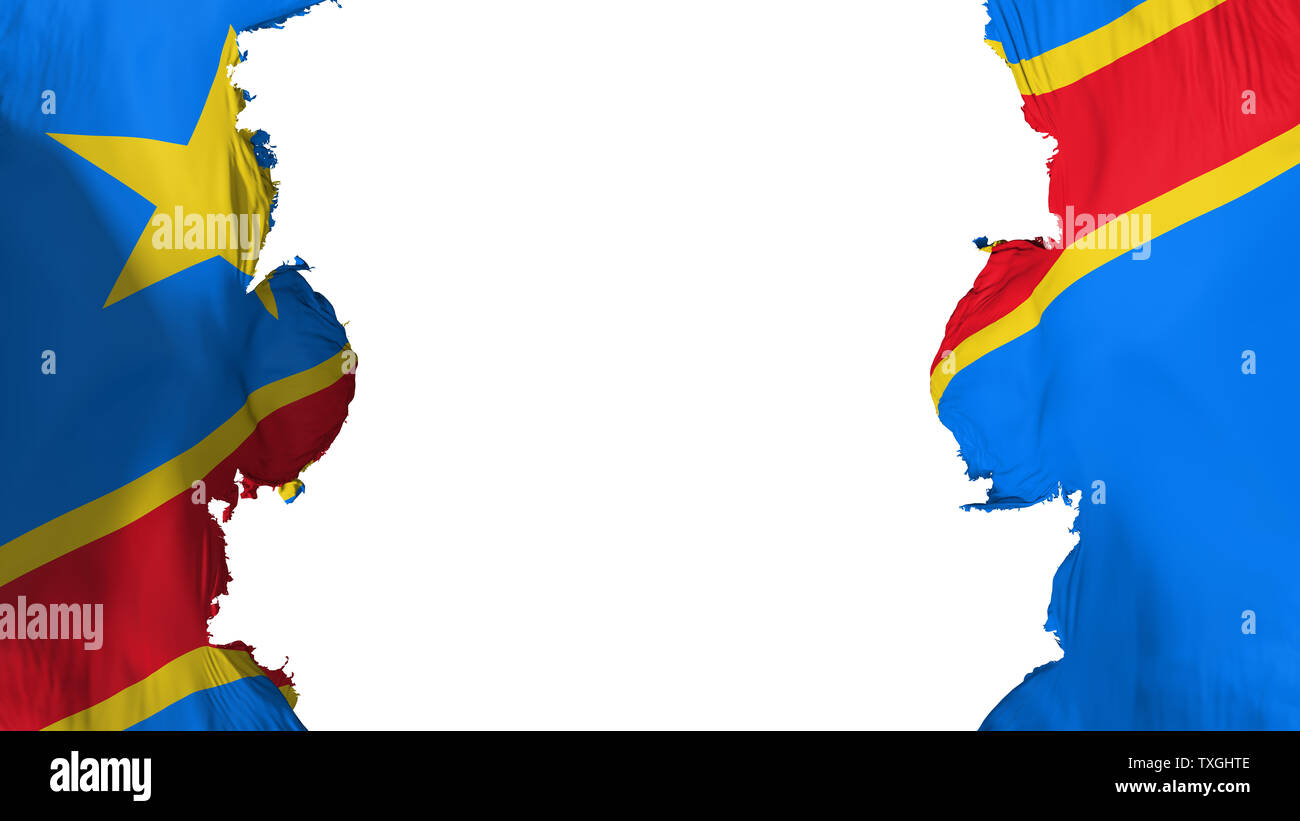 A République démocratique du Congo Kinshasa flag Banque D'Images