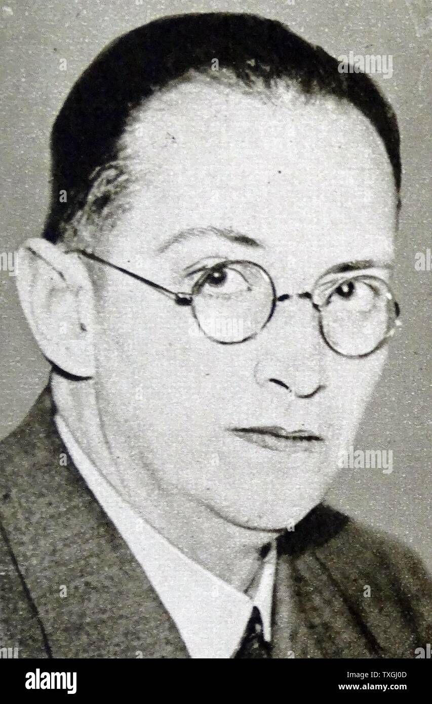 Konrad Ernst Eduard Henlein (1898 - 10 mai 1945) politicien allemand des Sudètes en Tchécoslovaquie. Au moment de l'occupation allemande, il rejoint le parti nazi, ainsi que la SS et a été nommé Reichsstatthalter des Sudètes en 1939. Banque D'Images