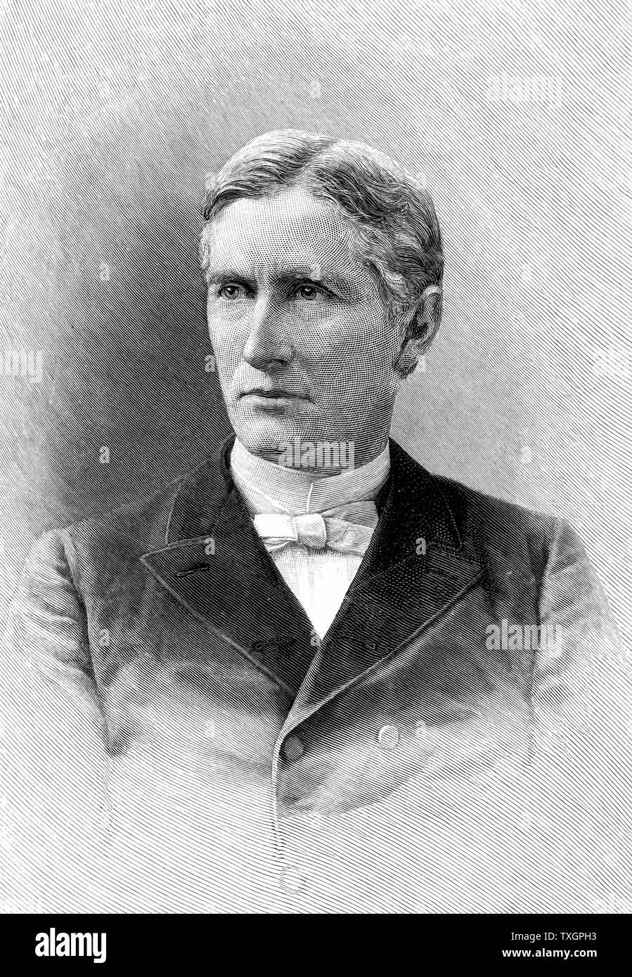 George Frederick Wright (b 22 janv. 1838). Géologue américain et clerc. Gravure 1892 Banque D'Images