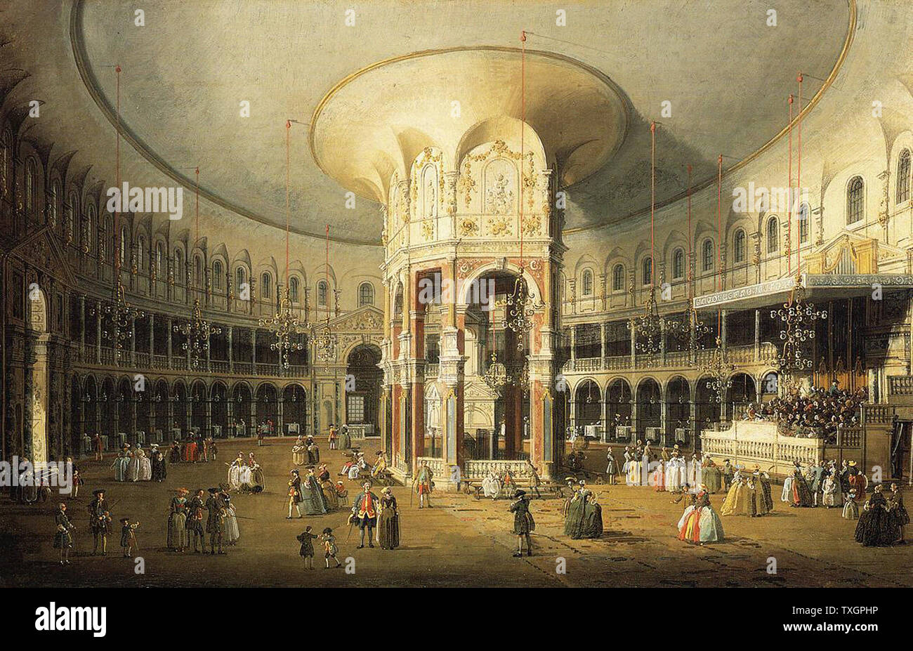 Giovanni Antonio Canal dit Canaletto - intérieur rond Ranelagh Gardens C 1751 Banque D'Images