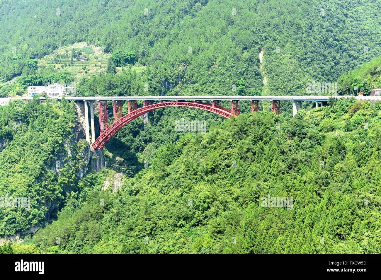 Décor d'Nanlido Enshizhou en pont, la province du Hubei Banque D'Images