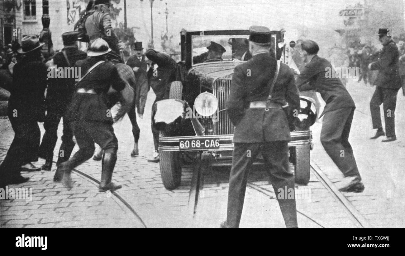 Alexandre I (1888-1934) Roi des Serbes, Croates et Slovènes (1921-29), Roi de Yougoslavie (1929-1934). Assassinat à Marseille en visite d'Etat en France, 9 octobre 1934, des Macédoniens à payer des nationalistes croates Banque D'Images
