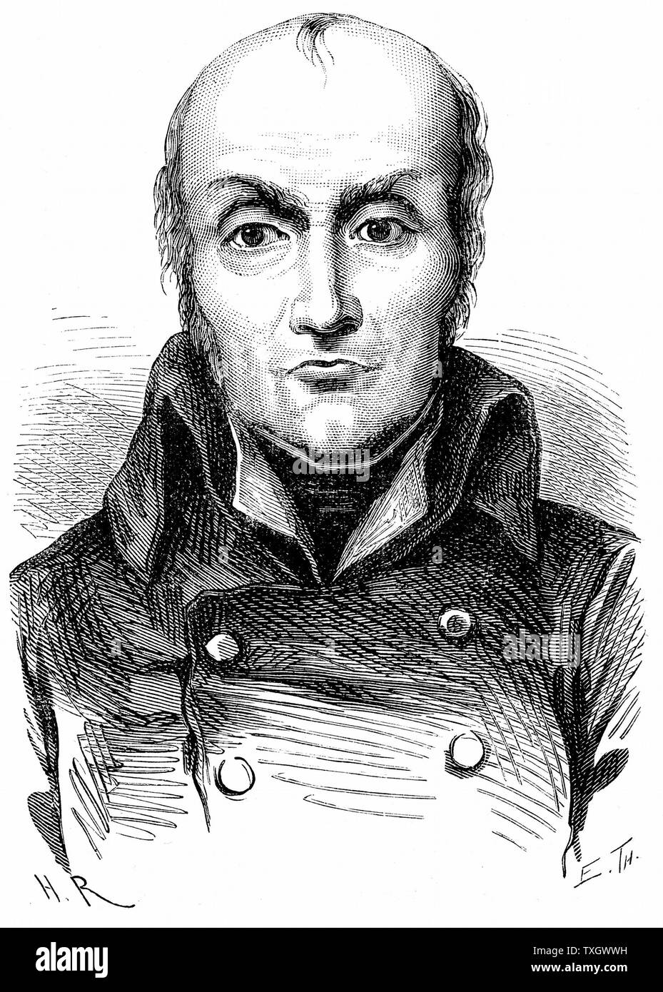François Nicolas Appert (1749-1841) Le chef français et inventeur de la méthode de conservation des aliments dans des bouteilles en verre, puis dans des boîtes étamées. La gravure sur bois, c.1870 Banque D'Images