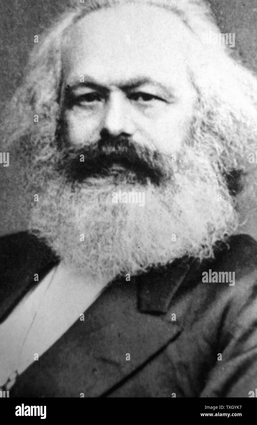 Karl Marx (1818-83) Père de communisme moderne. Politique allemand, social et économique. À partir d'une photographie Banque D'Images