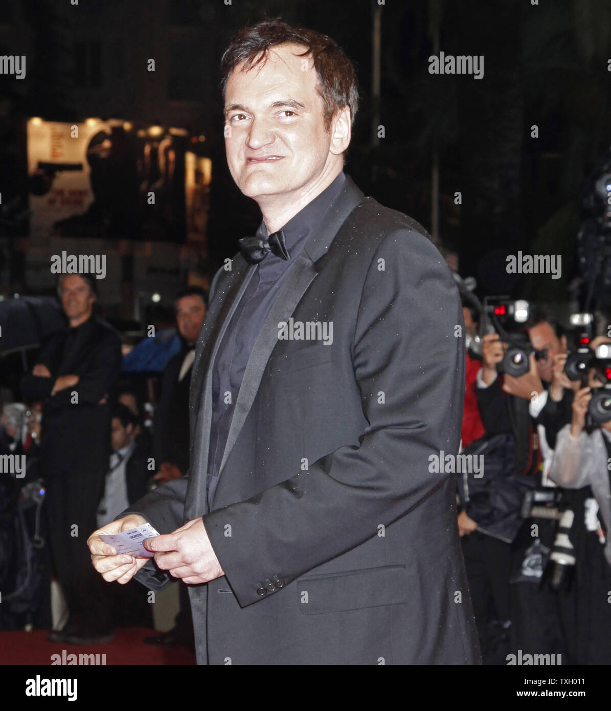 Réalisateur Quentin Tarantino arrive sur le tapis rouge avant la projection du film "Precious" au 62e Festival du Film de Cannes, France, le 15 mai 2009. (Photo d'UPI/David Silpa) Banque D'Images