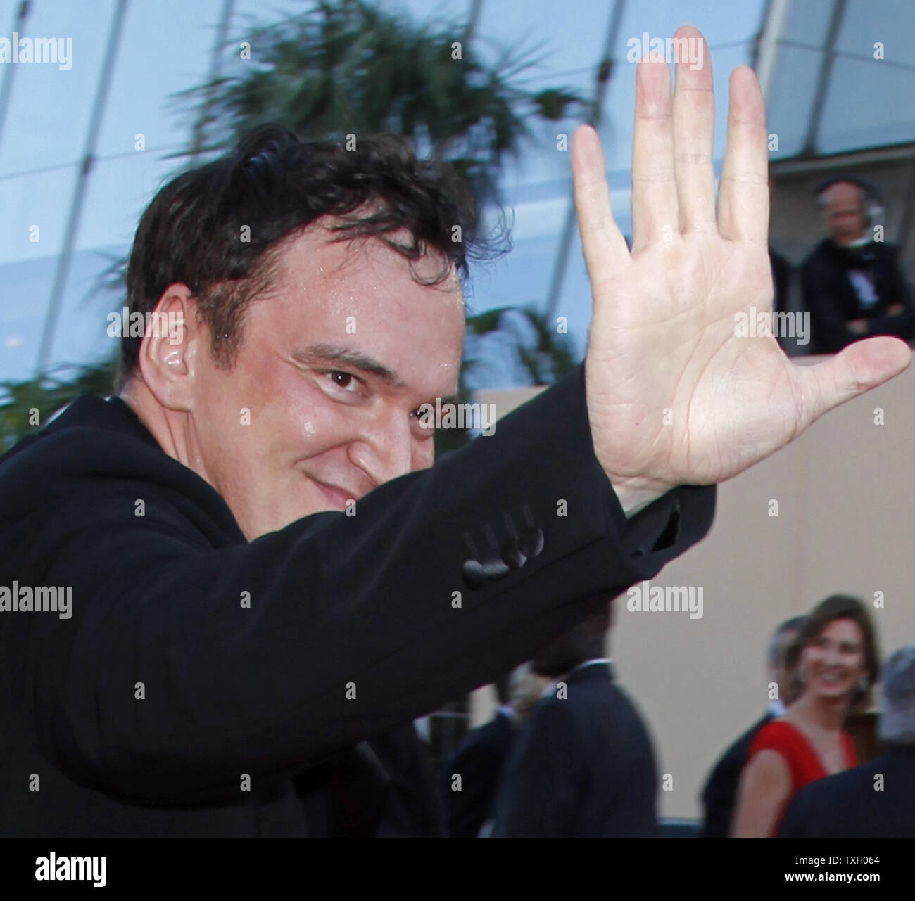 Réalisateur Quentin Tarantino arrive sur le tapis rouge avant la projection du film 'Un' à la Banque asiatique de 62e Festival du Film de Cannes (France) le 16 mai 2009. (Photo d'UPI/David Silpa) Banque D'Images