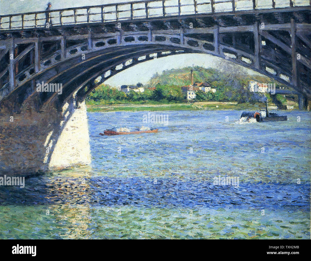 Gustave Caillebotte - Pont D'Argenteuil 1885 Banque D'Images