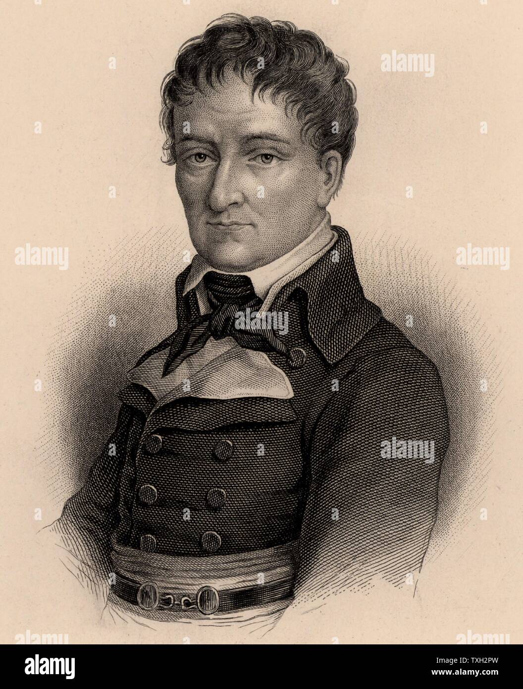 Lazare Nicolas Marguerite Carnot (1753-1823), ingénieur militaire français, révolutionnaire et homme d'État. Devenu membre de l'Assemblée législative et ont voté pour la mort de Louis XVI. Gravure 1895. Banque D'Images