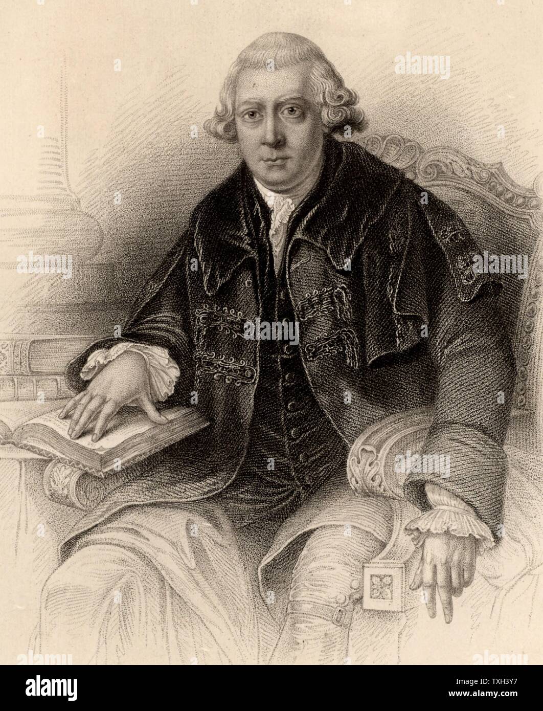 John Gregory (1724-1773), médecin écossais. Professeur de philosophie à l'Université d'Aberdeen (1746-1749) Professeur de médecine à l'Université d'Edimbourg (1766-1773) et médecin à Sa Majesté en Ecosse. Gravure tirée de 'un dictionnaire biographique de personnalités Ecossais' par Thomas Thomson (1870). Banque D'Images