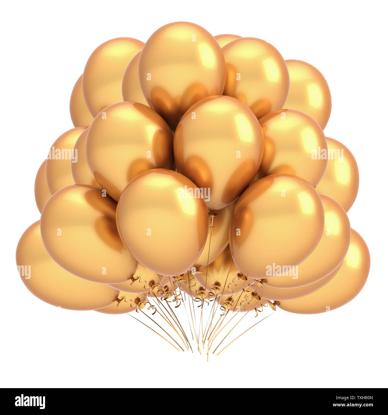 Les Ballons D Or Decoration Anniversaire Partie Bateau Helium Ballon Botte Metallique Jaune Maison De Vacances Anniversaire De Symbole 3d Illustration Photo Stock Alamy