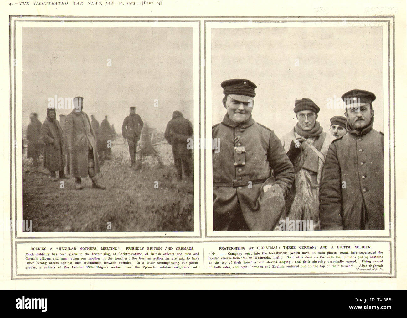 Trêve de noël 1914 Banque de photographies et d’images à haute