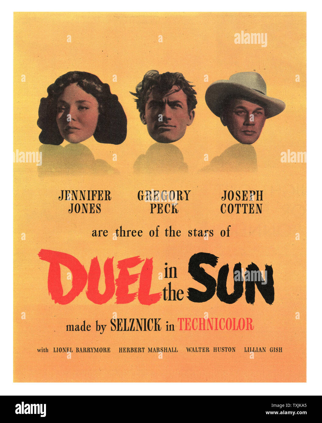 1947 Magazine BRITANNIQUE Duel au soleil Film Annonce Banque D'Images