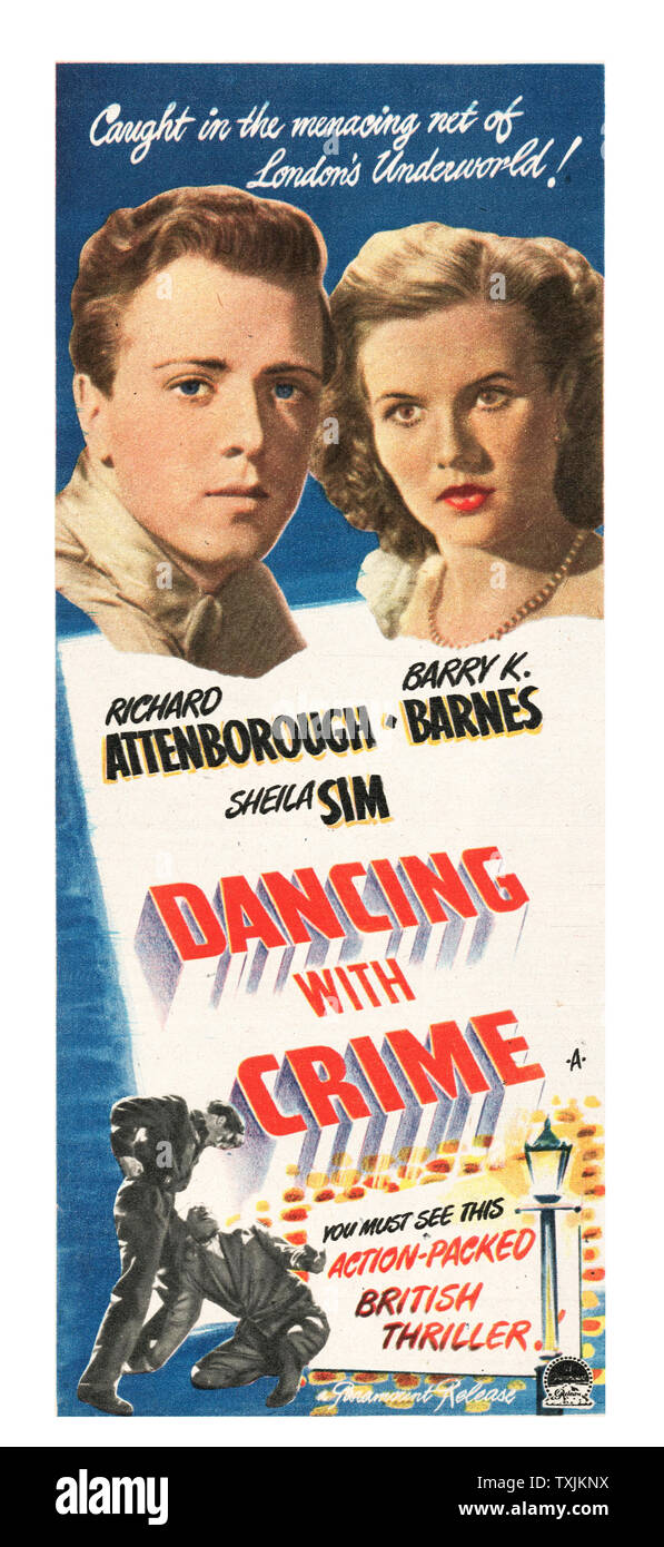 1947 Magazine BRITANNIQUE Dancing With Crime Film Annonce Banque D'Images