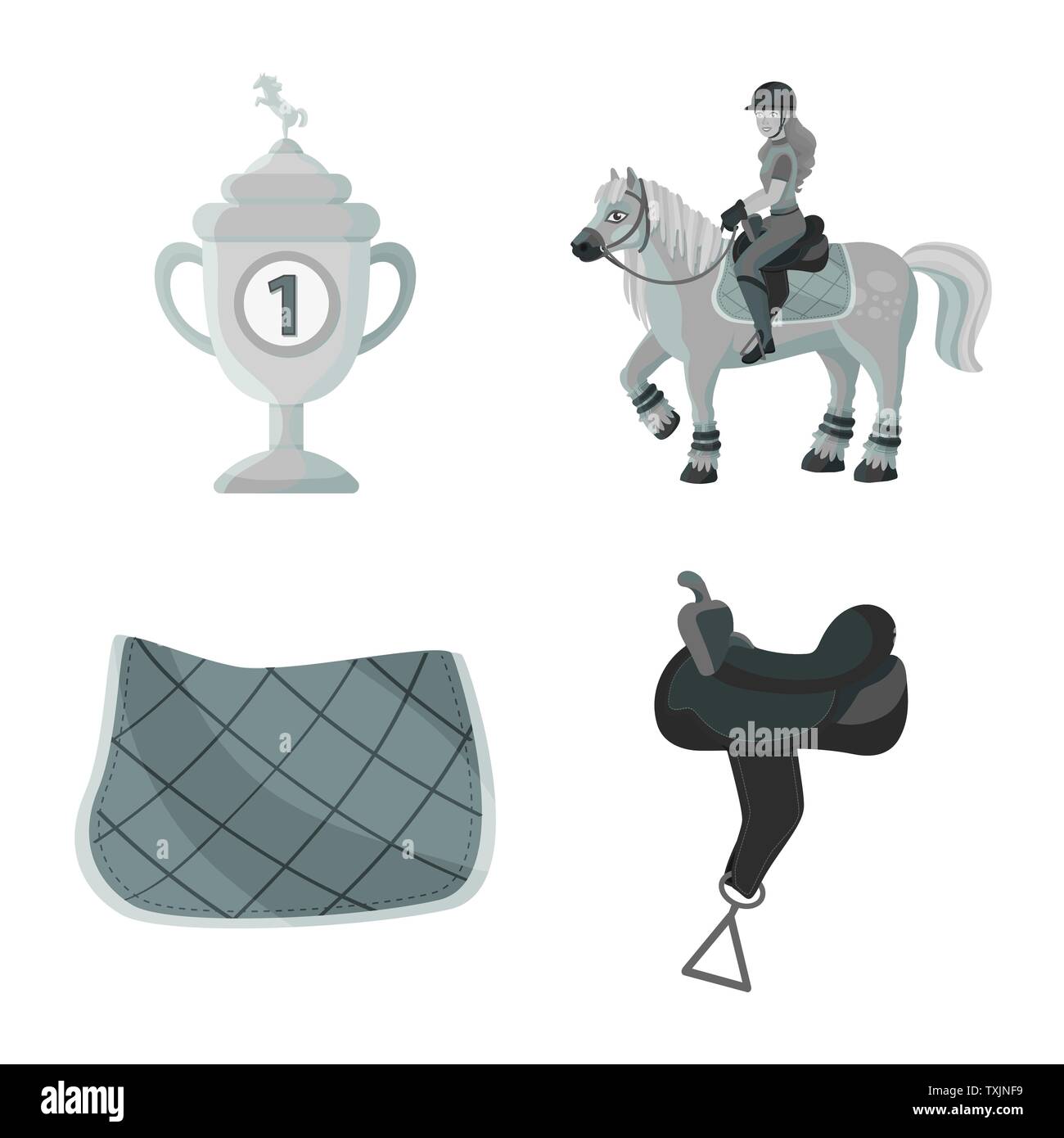 Vector illustration de la race et de l'logo. Collection de la race et de l'illustration vectorielle stock course. Illustration de Vecteur