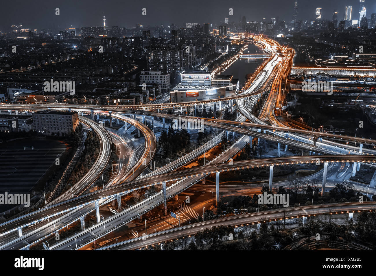 Viaduc de Nanjing Banque D'Images