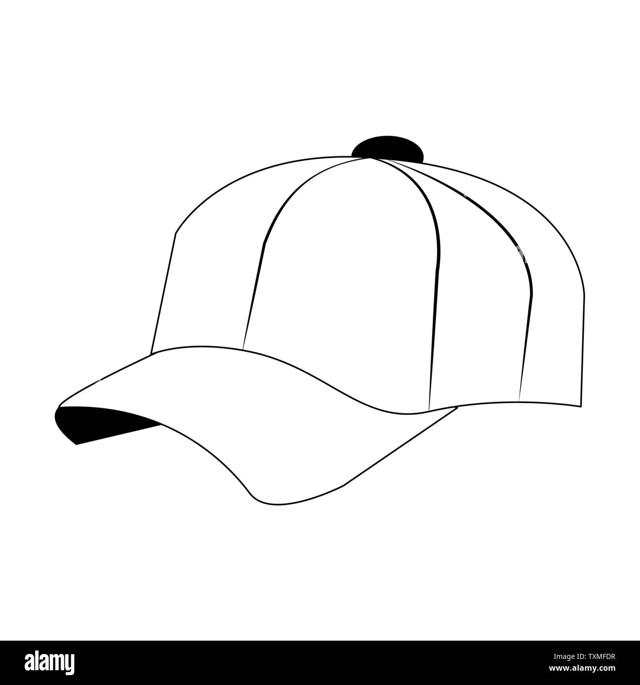 Luttre cricket icône éléments cartoon en noir et blanc Illustration de Vecteur