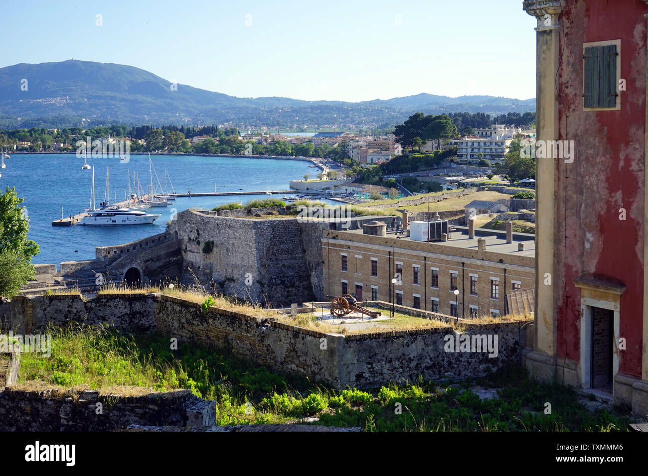 Corfou, Grèce - CIRCA MAI 2019 Vue depuis le vieux fort Banque D'Images
