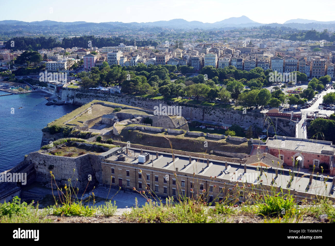 Corfou, Grèce - CIRCA MAI 2019 Vue depuis le vieux fort Banque D'Images