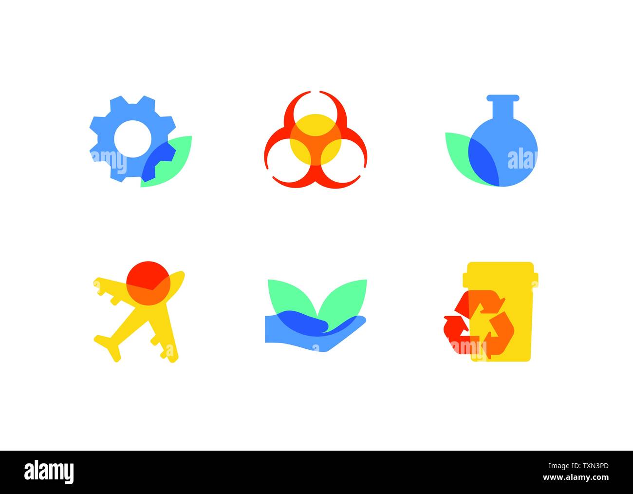 Vie Eco - télévision style design icons set Illustration de Vecteur