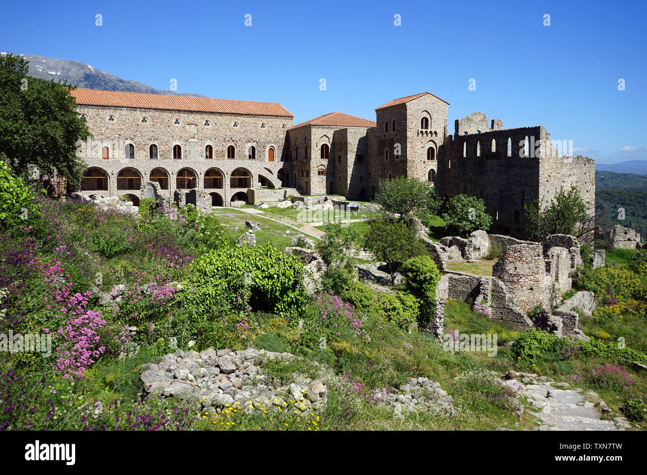 MYSTRAS, Grèce vers mai 2019 grand palace Banque D'Images