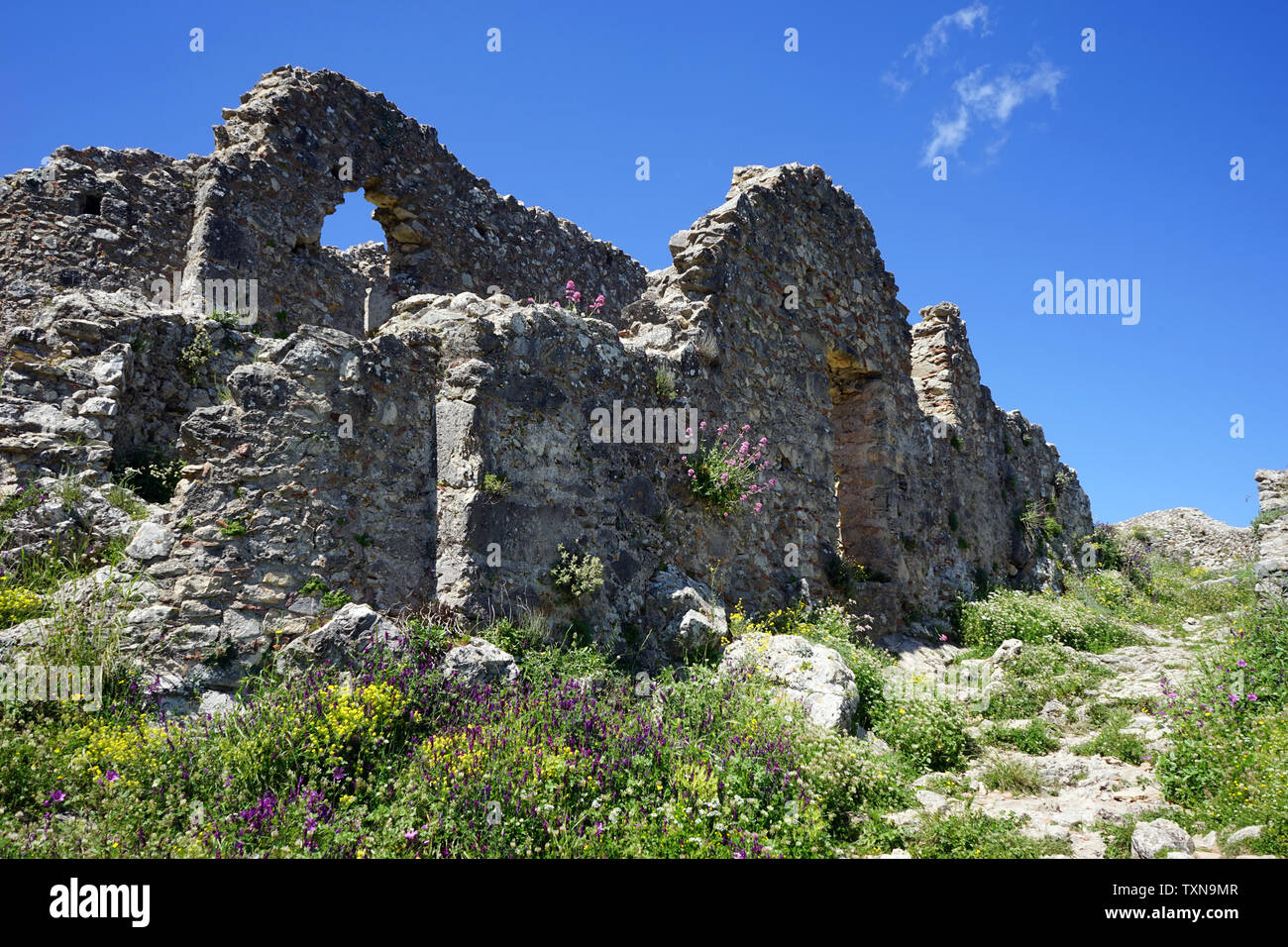 MYSTRAS, Grèce vers mai 2019 Ruines de la forteresse Banque D'Images