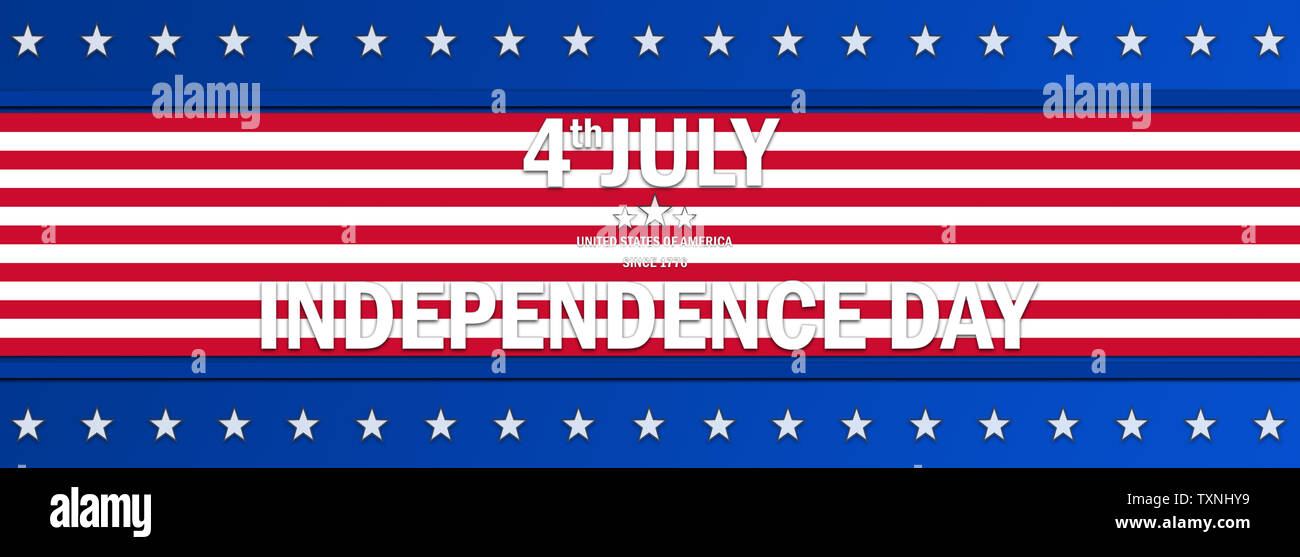 Le jour de l'indépendance, 4 juillet Fête nationale aux États-Unis d'Amérique Banque D'Images