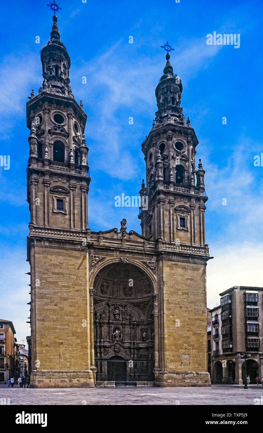 Espagne Logroño pro-cathédrale de Sta. Mª de la Redonda Banque D'Images