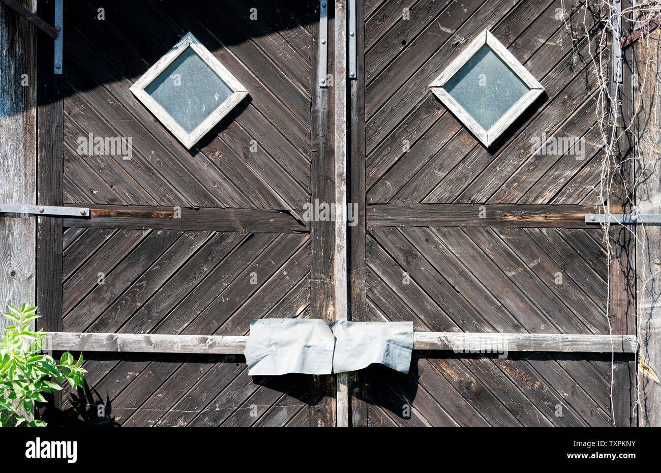 Vieille porte ressemble à un visage Banque D'Images